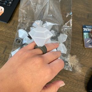 Plastic engagement ring shot glasses